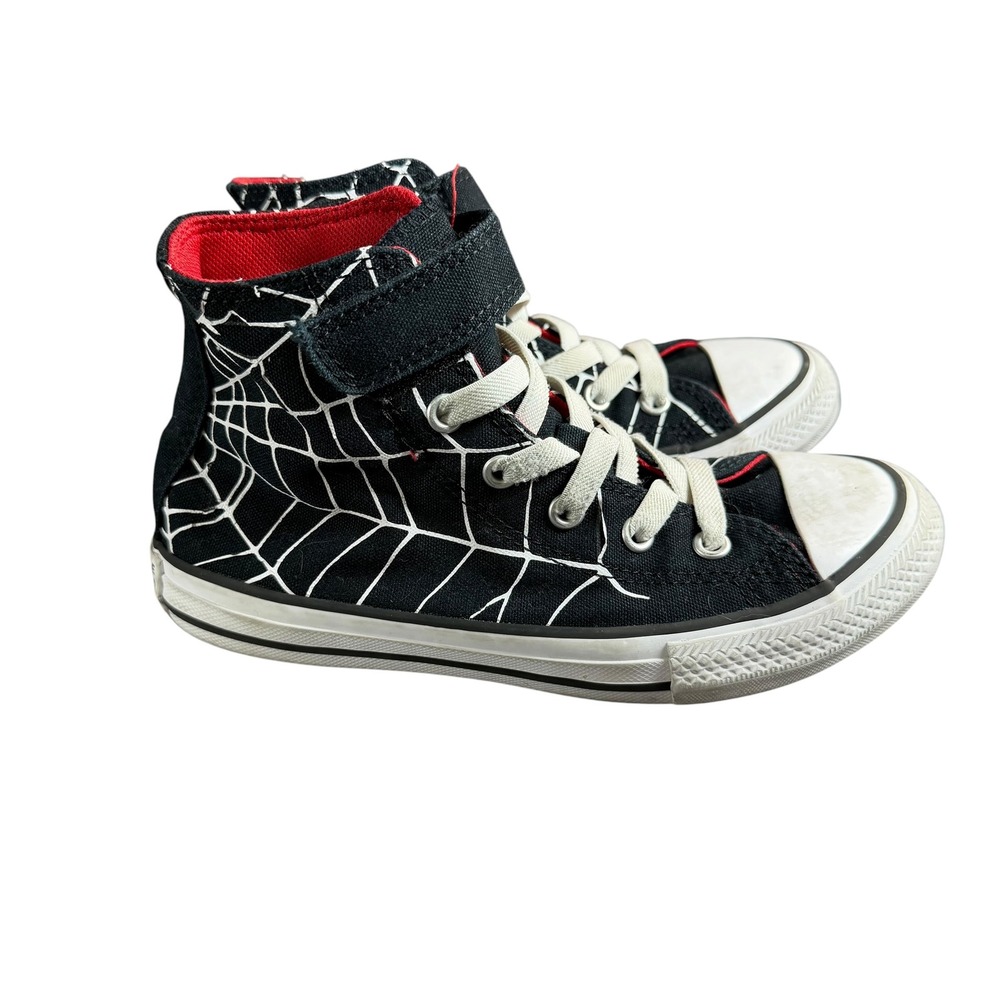 Converse Chuck Taylor All Star High Top Spider Web Black Red Youth 1 A13182F
